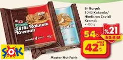 ETİ BURÇAK SÜTLÜ KAKAOLU/HİNDİSTAN CEVİZLİ KREMALI 400 G